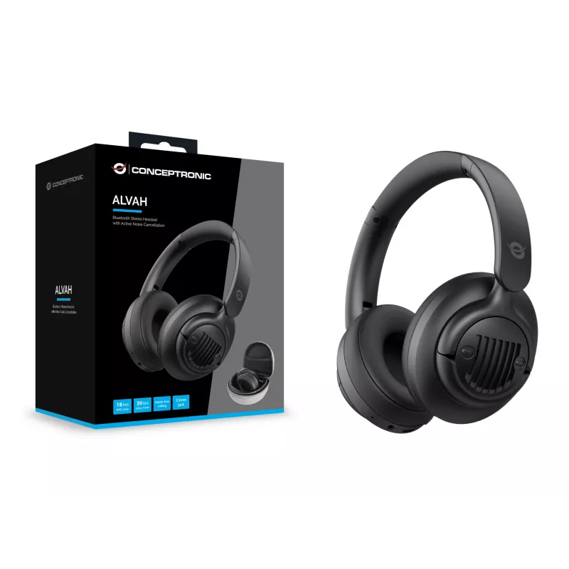 Conceptronic Bluetooth stereo austiņas ar aktīvo trokšņu slāpēšanu