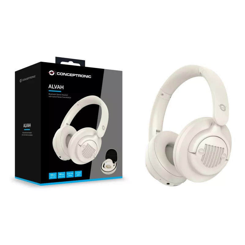 Conceptronic ALVAH02C Bluetooth Stereo Austiņas ar aktīvo trokšņu slāpēšanu