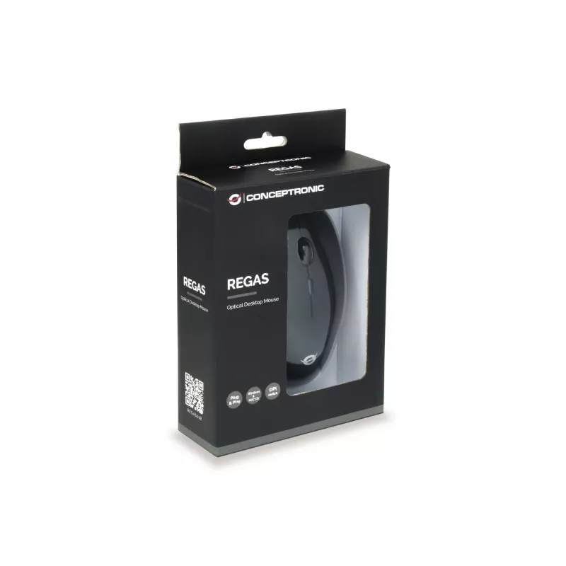 Conceptronic REGAS01B pele Birojam Piemērota abām rokām USB A tipa Optiskā 1200 DPI