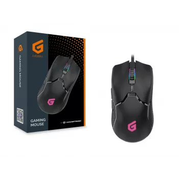 Conceptronic DJEBBEL 6D Gaming pele, 7200 DPI, Right-hand, Optical, USB Type-A, 7200 DPI, Melns