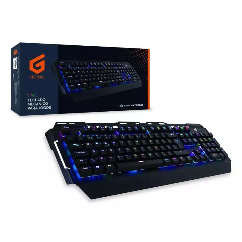 Conceptronic KRONIC Mechanical Gaming tastatūra, RGB, Portuguese layout