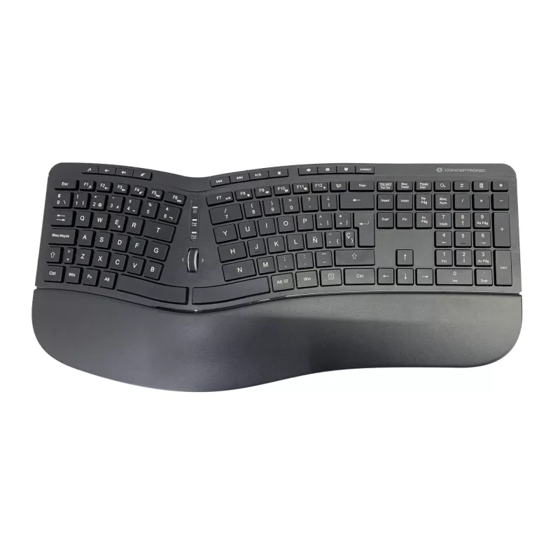 Conceptronic ORAZIO ERGO bezvadu ergonomiskā tastatūra un pele, spāņu izkārtojums