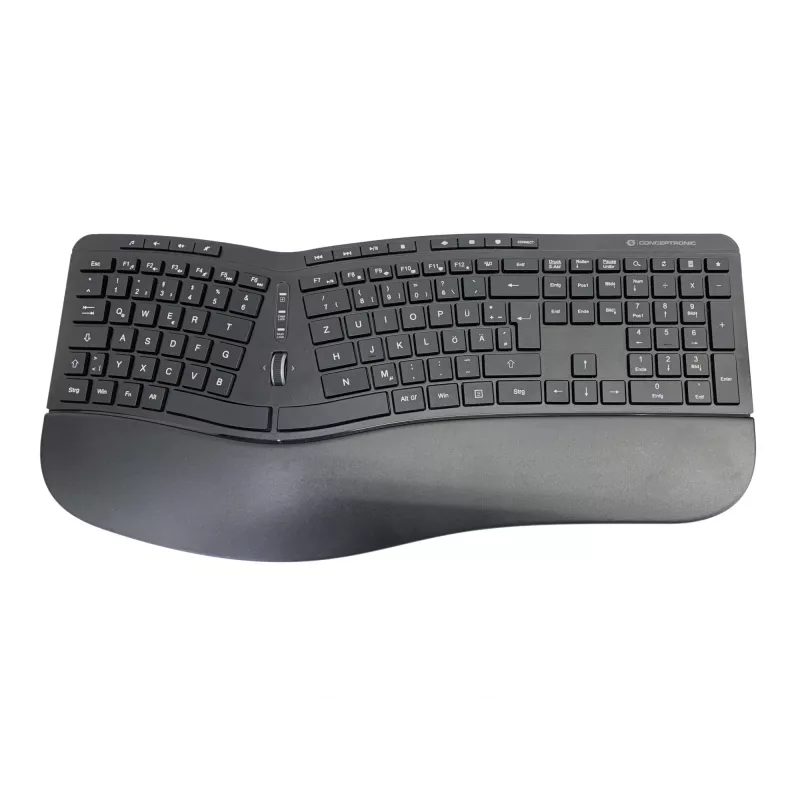 Conceptronic ORAZIO ERGO bezvadu ergonomiskā tastatūra un peles komplekts, vācu izkārtojums
