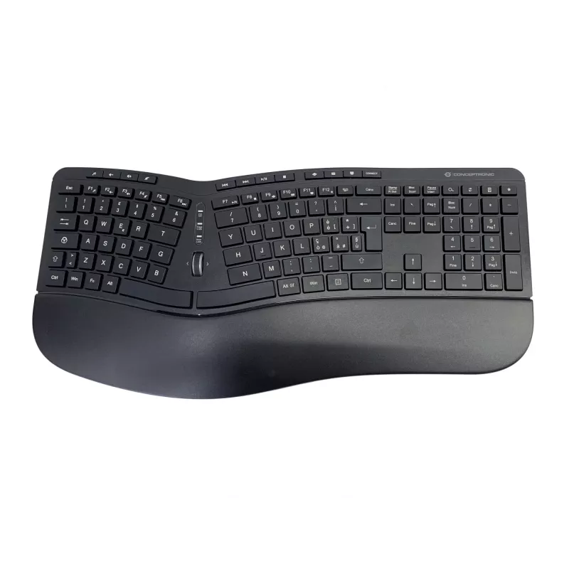 Conceptronic ORAZIO ERGO bezvadu ergonomiskā tastatūras un peles komplekts, itāļu izkārtojums