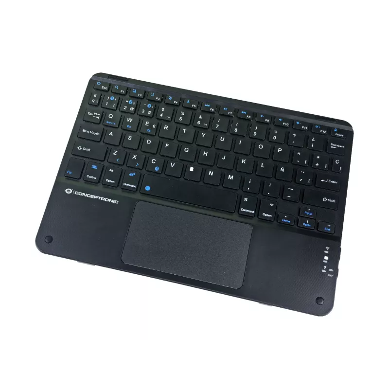 Conceptronic TOBIN01BES 10 collu Bluetooth skārienpaliktņa tastatūra, QWERTY spāņu