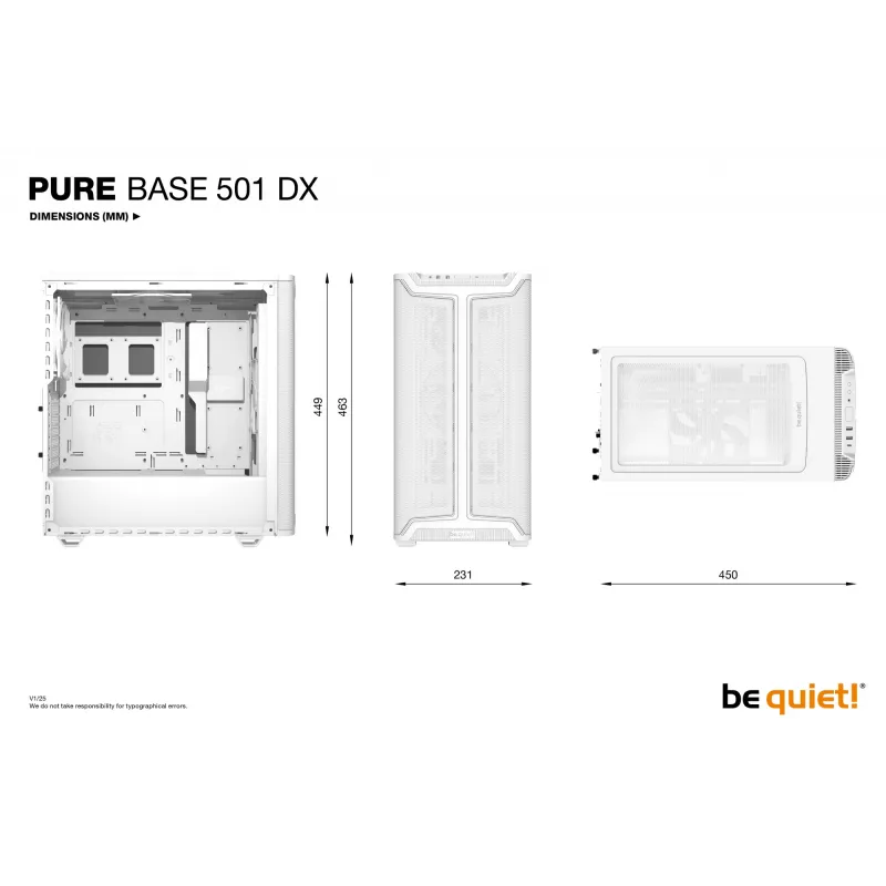 be quiet Pure Base 501 DX balta Midi Tower