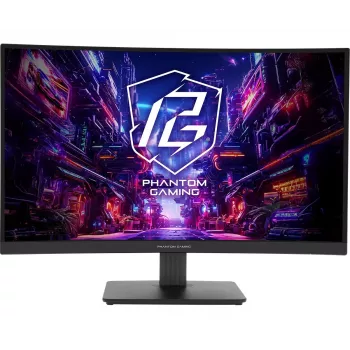 ASROCK spēļu monitors - Pg27qrt1b - 27 collas - 2560 x 1440 Qhd - izliekts 180 Hz - melns