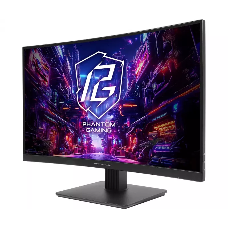 ASROCK spēļu monitors - Pg27qrt1b - 27 collas - 2560 x 1440 Qhd - izliekts 180 Hz - melns