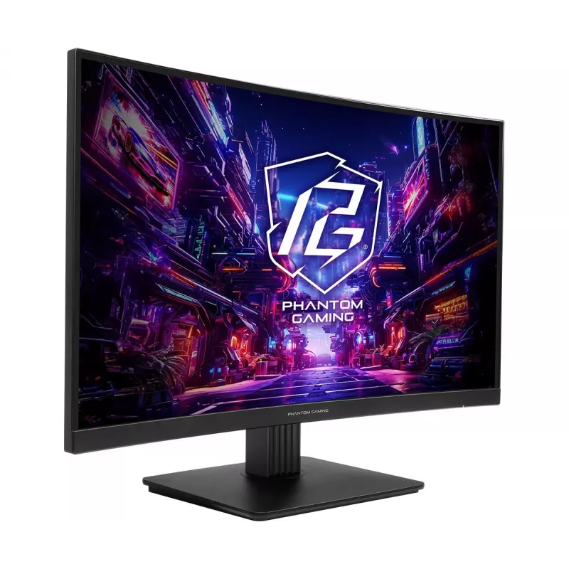 ASROCK spēļu monitors - Pg27qrt1b - 27 collas - 2560 x 1440 Qhd - izliekts 180 Hz - melns