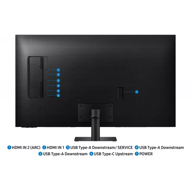 Samsung M7 M70F datora monitors 109,2 cm (43 colli) 3840 x 2160 pikseļi 4K Ultra HD LCD Melns
