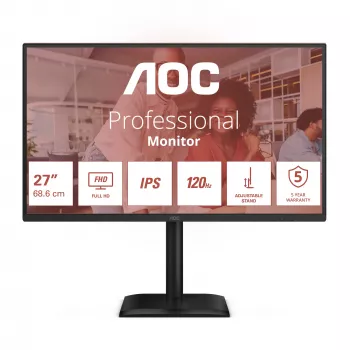 AOC 27E4U datora monitors 68,6 cm (27 collas) 1920 x 1080 pikseļi Full HD LED melns