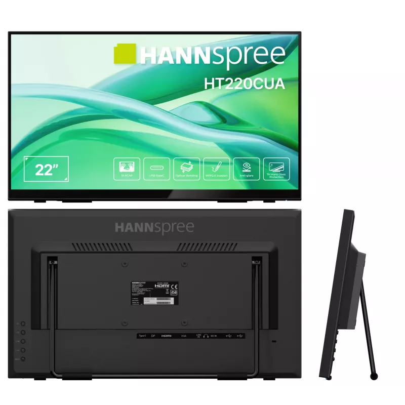 Hannspree HT220CUA datora monitors 54,5 cm (21,4 collas) 1920 x 1080 pikseļi Full HD LED skārienekrāns Melns