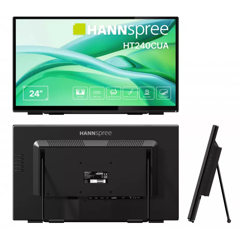 Hannspree HT240CUA datora monitors 60,5 cm (23,8 collas) 1920 x 1080 pikseļi Full HD LED skārienekrāns Melns
