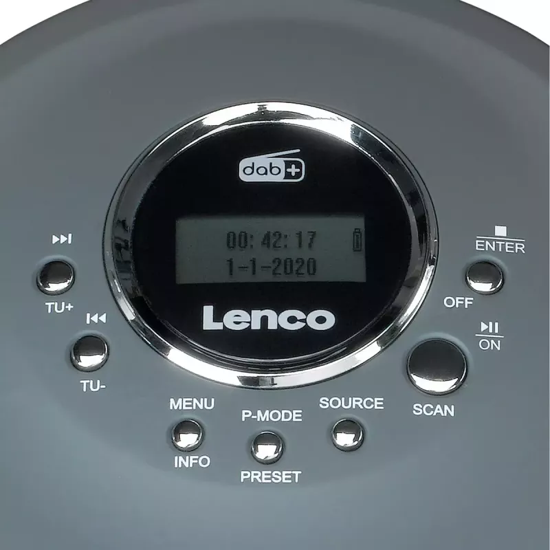 Personīgais CD atskaņotājs Lenco CD-400GY Antracīta krāsa MP3 atbalsts Triecienizturīgs 40s