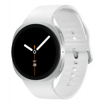 Samsung Galaxy Watch8 SM-L330 44 mm viedpulkstenis, 3,81 cm (1,5 collas) AMOLED 480 x 480, skārienekrāns, 32 GB, Wi-Fi, Bluetooth, NFC, GPS, Wear OS, sudraba krāsā