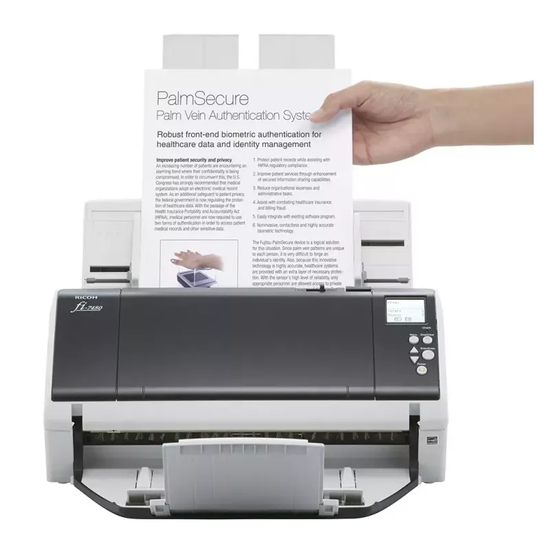 Ricoh fi-7480 ADF skeneris 600 x 600 DPI A3 Pelēks, Balts