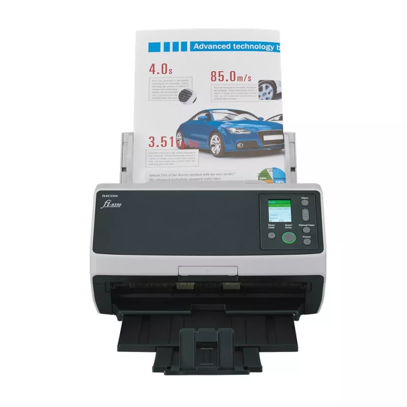 Ricoh fi-8190 ADF + Manuālā padeve skeneris 600 x 600 DPI A4 Melns, Pelēks