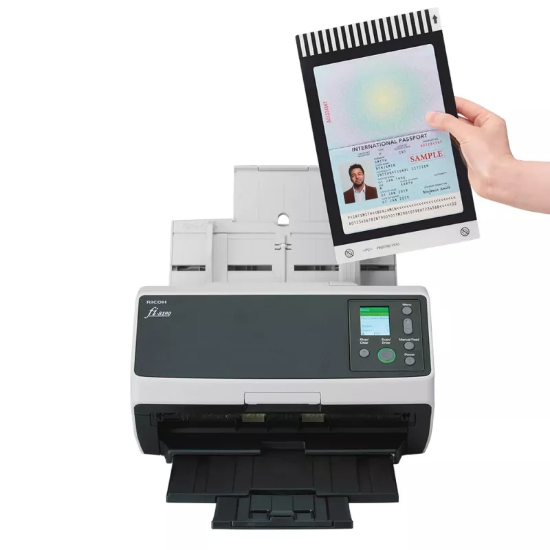 Ricoh fi-8190 ADF + Manuālā padeve skeneris 600 x 600 DPI A4 Melns, Pelēks