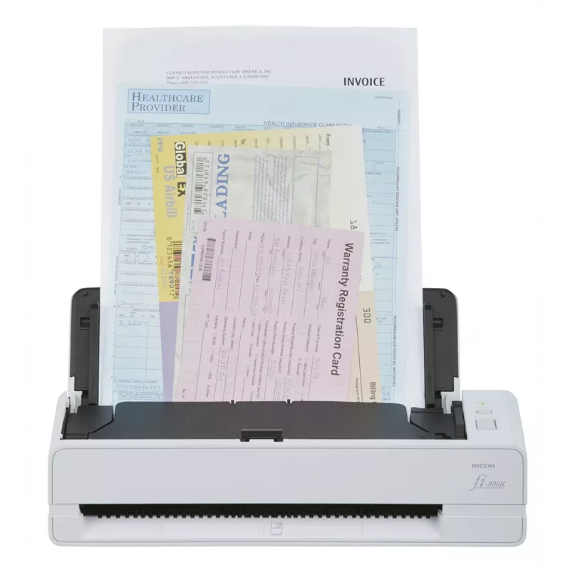 Ricoh fi-800R ADF + Manuālās padeves skeneris 600 x 600 DPI A4 Melns, Balts