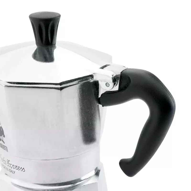 Moka kafijas kanniņa BIALETTI Moka Express 0,2 l alumīnija melna — 3 krūzītes (200 ml), nav piemērota indukcijai