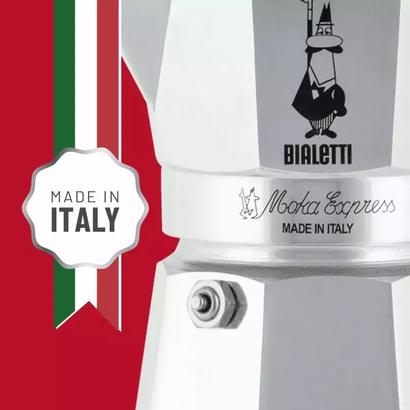 Moka kafijas kanniņa BIALETTI Moka Express 0,2 l alumīnija melna — 3 krūzītes (200 ml), nav piemērota indukcijai