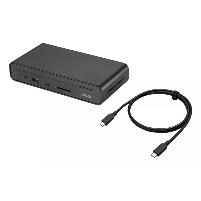 ASUS Triple Display USB-C Dock Duo DC301 ar vadu melns