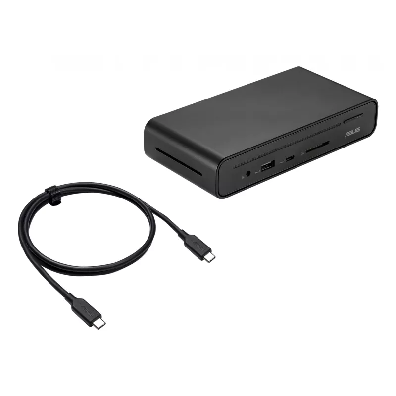 ASUS Triple Display USB-C Dock Duo DC301 ar vadu melns