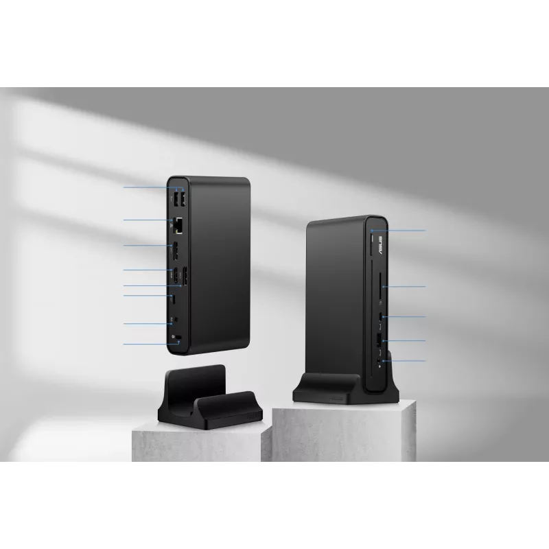 ASUS Triple Display USB-C Dock Duo DC301 ar vadu melns