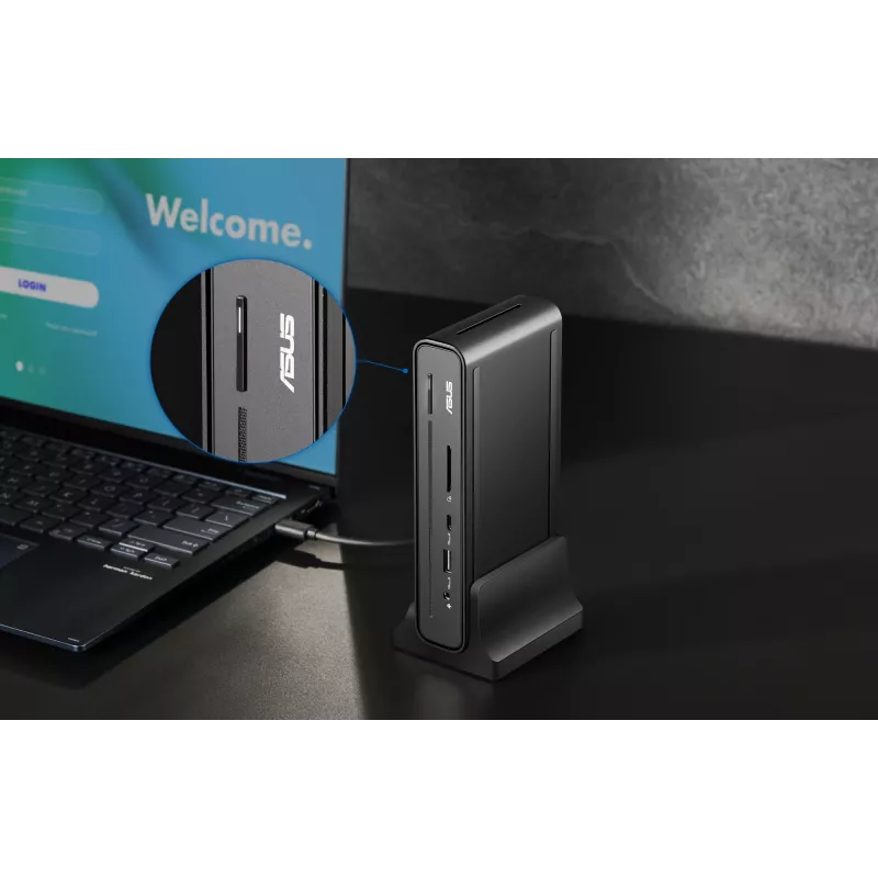 ASUS Triple Display USB-C Dock Duo DC301 ar vadu melns