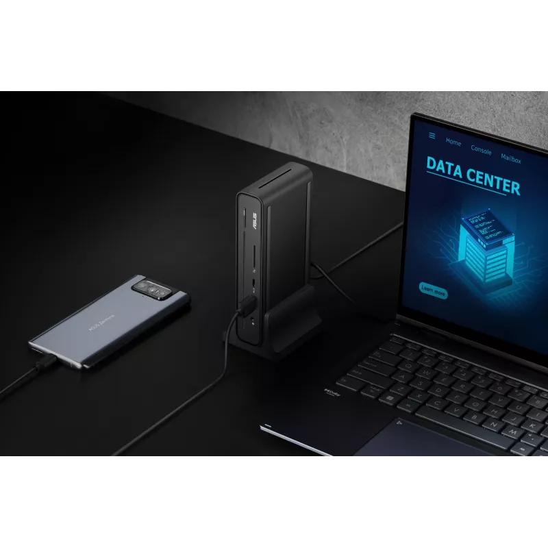 ASUS Triple Display USB-C Dock Duo DC301 ar vadu melns