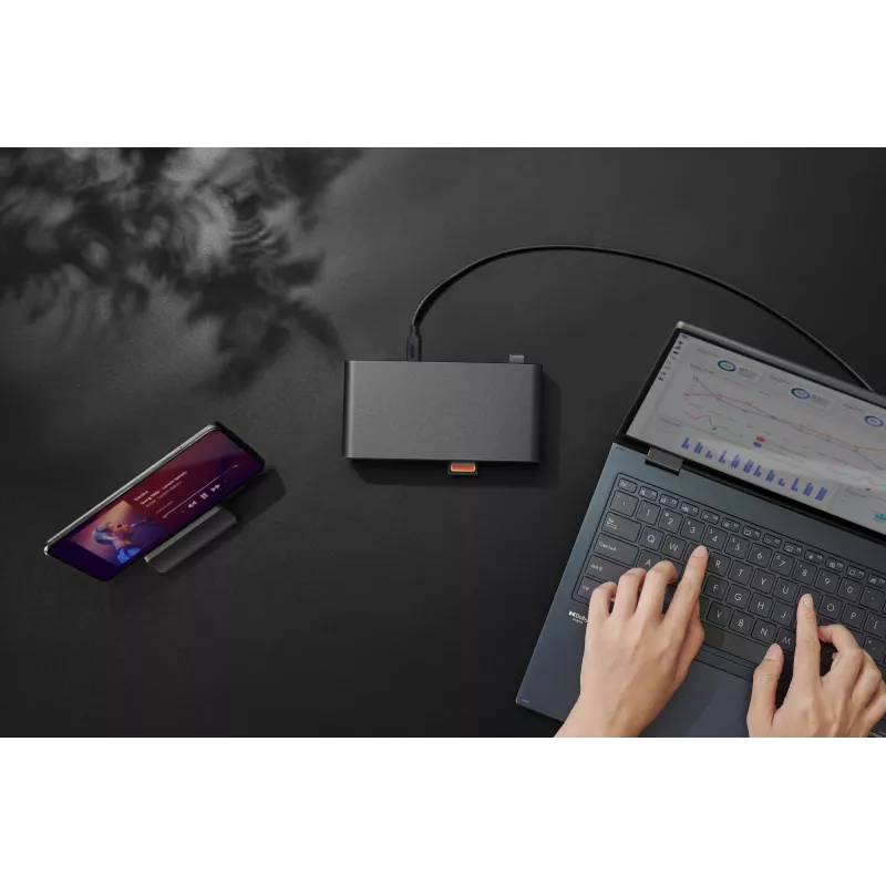ASUS Triple Display USB-C Dock Duo DC301 ar vadu melns