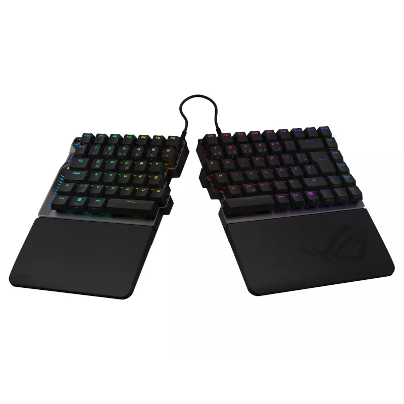 ASUS ROG Falcata tastatūra Spēlēm USB + RF Wireless + Bluetooth QWERTZ Vācu Melna
