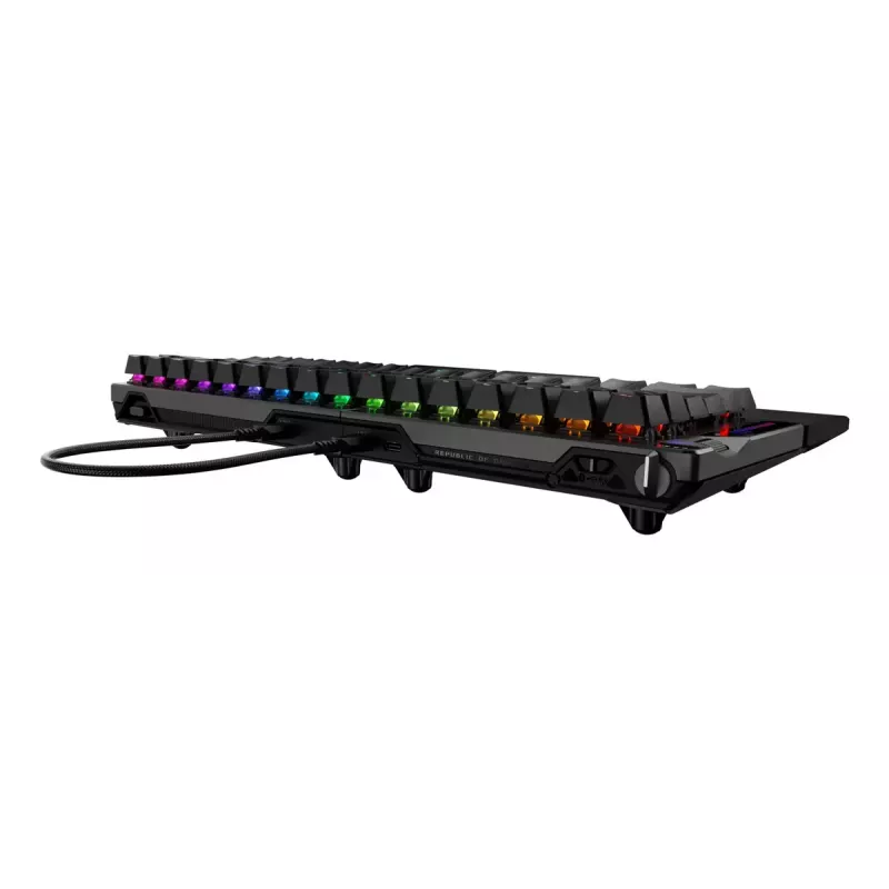 ASUS ROG Falcata tastatūra Spēlēm USB + RF Wireless + Bluetooth QWERTZ Vācu Melna