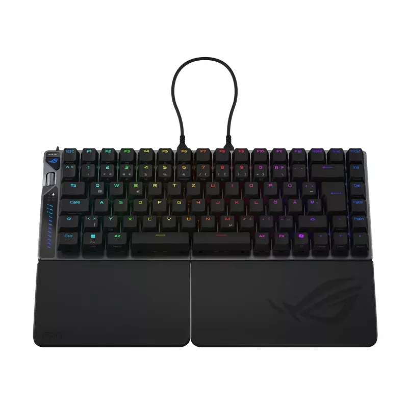 ASUS ROG Falcata tastatūra Spēlēm USB + RF Wireless + Bluetooth QWERTZ Vācu Melna