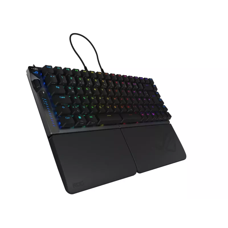 ASUS ROG Falcata tastatūra Spēlēm USB + RF Wireless + Bluetooth QWERTZ Vācu Melna