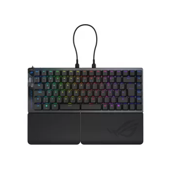 ASUS ROG Falcata tastatūra Spēlēm USB + RF Wireless + Bluetooth QWERTZ Vācu Melna