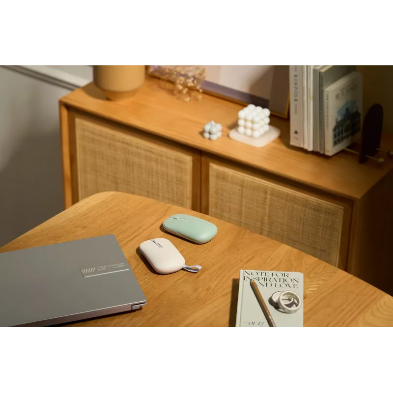 ASUS Marshmallow MD100 pele Birojam Piemērota abām rokām RF Wireless + Bluetooth Optiskais 1600 DPI