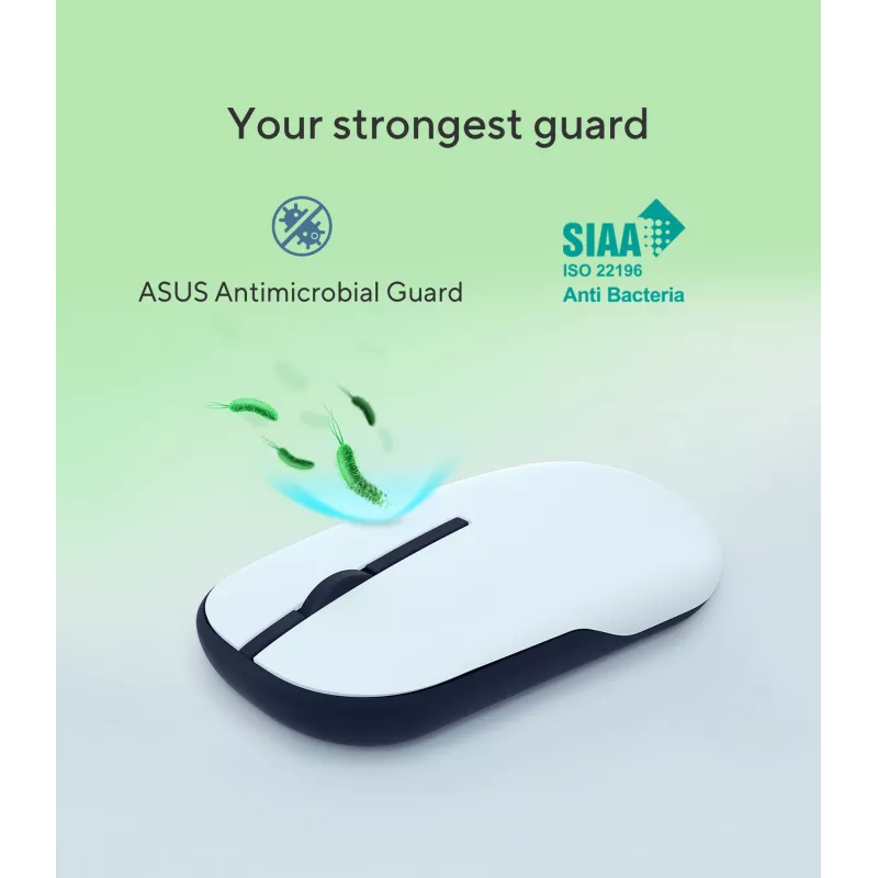 ASUS Marshmallow MD100 pele Birojam Piemērota abām rokām RF Wireless + Bluetooth Optiskais 1600 DPI