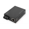 DIGITUS multivides pārveidotājs, daudzmodu 10/100/1000Base-T uz 1000Base-SX, ar barošanas bloku, SC savienotājs, līdz 0,5 km