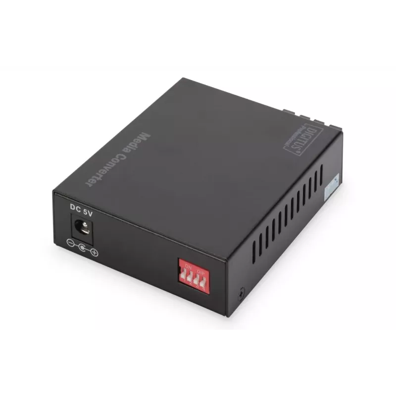 DIGITUS multivides pārveidotājs, daudzmodu 10/100/1000Base-T uz 1000Base-SX, ar barošanas bloku, SC savienotājs, līdz 0,5 km