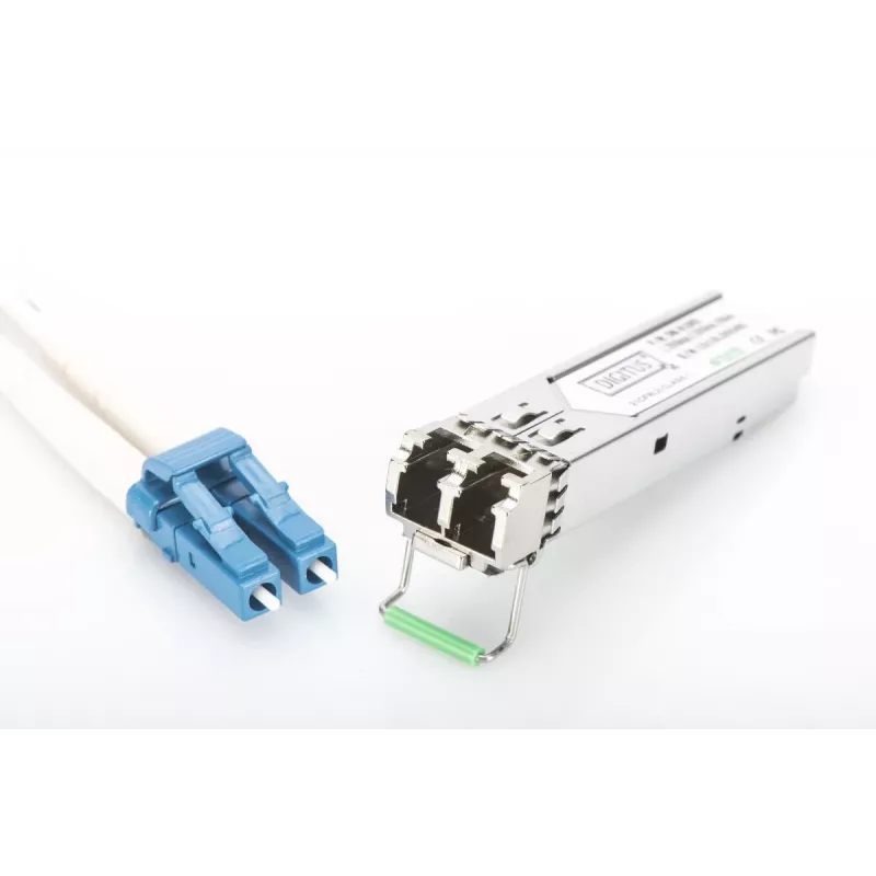 DIGITUS 1.25 Gbps SFP modulis, līdz 80 km vienmodas šķiedra, LC dupleksais savienotājs 1000Base-LX, 1550 nm