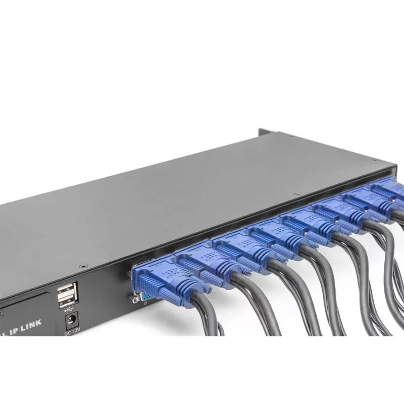 DIGITUS Modulārs KVM slēdzis ar 16 portiem, paredzēts modulārai KVM konsolei