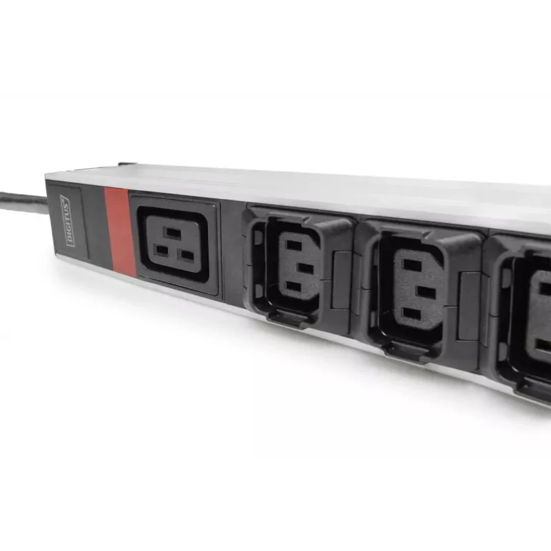 DIGITUS IT BASIC PDU. 3PH. 16A. 24 x C13. 3 x C19 Vertikāla. 3m kabelis. IEC309 3Ph-16A spraudnis