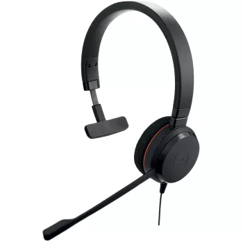 Jabra EVOLVE 20 MS Mono, vadu, birojam/zvanu centram, 150 - 7000 Hz, 142 g, austiņas, melnas