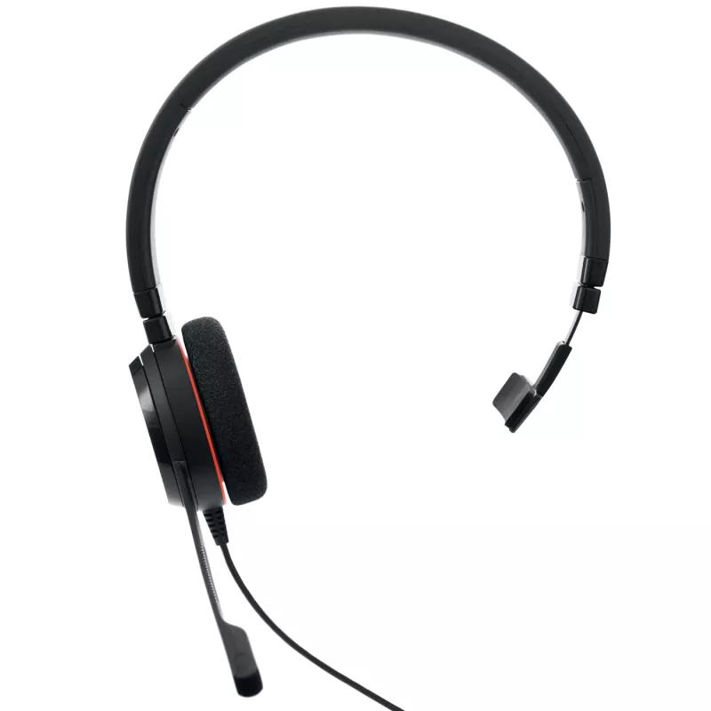 Jabra EVOLVE 20 MS Mono, vadu, birojam/zvanu centram, 150 - 7000 Hz, 142 g, austiņas, melnas
