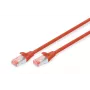 DIGITUS komutācijas kabelis - CAT6 - S/FTP - Snagless - Cu - 5m - sarkans
