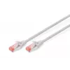 DIGITUS Patch vads - CAT6 - S/FTP - Snagless - Cu - 10m - pelēks