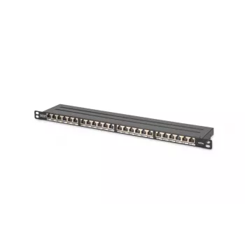 DIGITUS plākstera panelis CAT6a ekranēts 24 porti 0,5U (dn91624sslea)