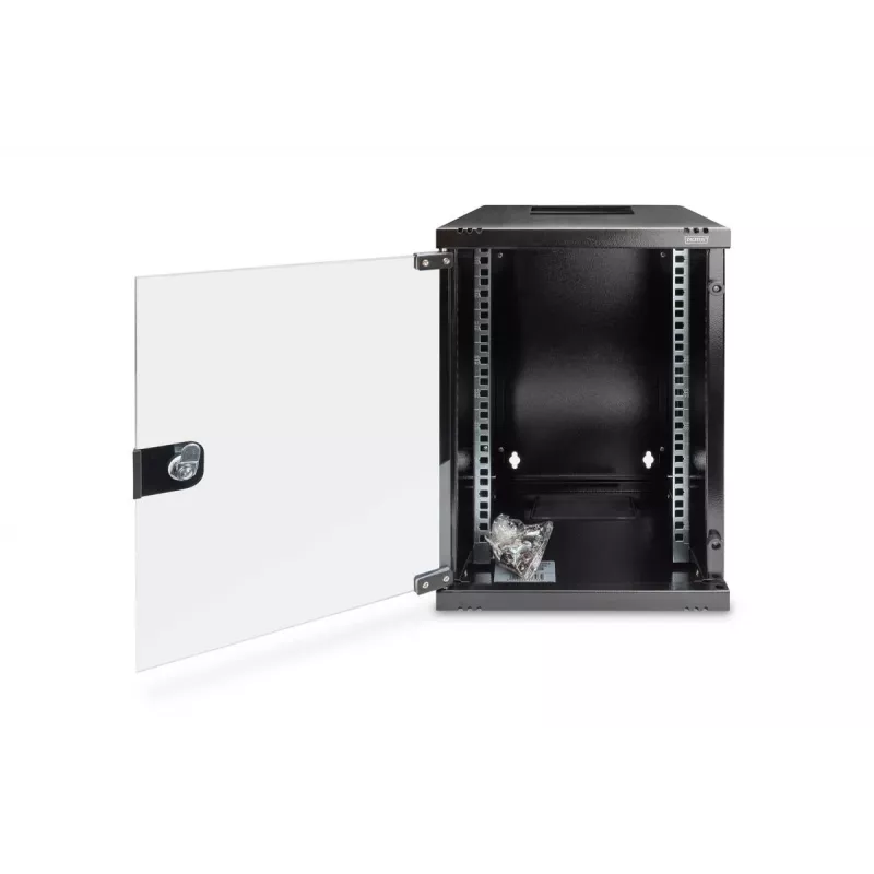 DIGITUS Sienas montāžas skapis 312x300mm (10in) 9U 464x312x300 mm melns