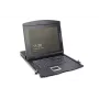 DIGITUS Modularizēta 43,2 cm (17 collu) TFT konsole ar 1 porta KVM, RAL 9005 melna, Qwertzu vācu